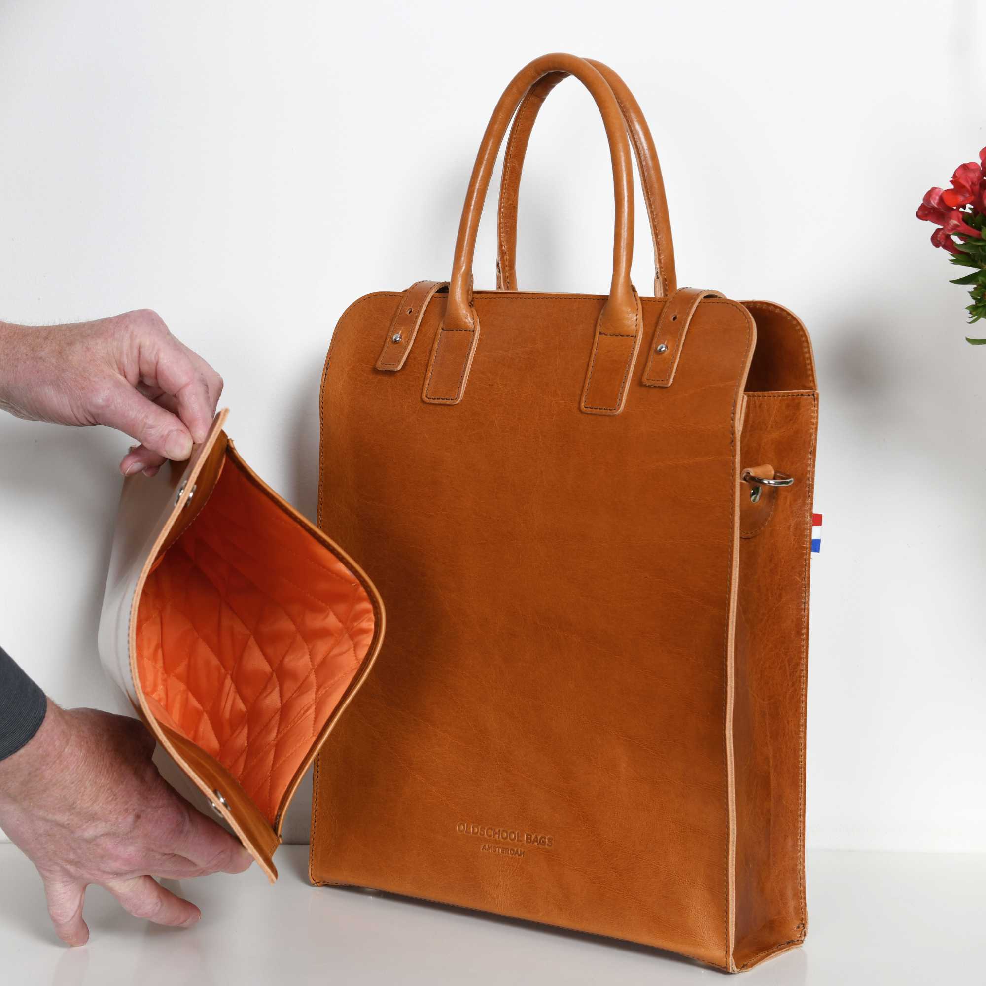 Laptoptas Portrait met bloemetje